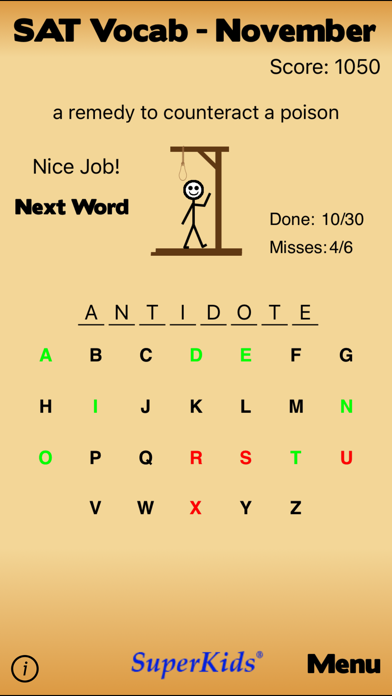 SAT Vocabulary Screenshot