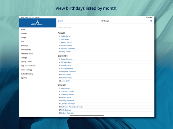 Instant Church Directory iPad screenshot 6 - Social Networking app