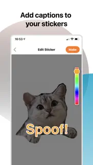 spoof: make & share stickers iphone screenshot 3
