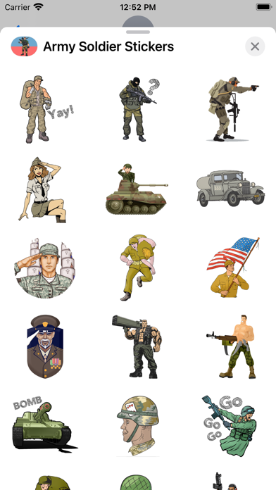 Screenshot 4 of Army Soldier Stickers App