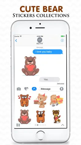 Game screenshot Brown Bear Cute Stickers apk