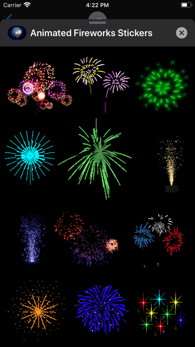 Screenshot #3 pour Animated Fireworks: Stickers