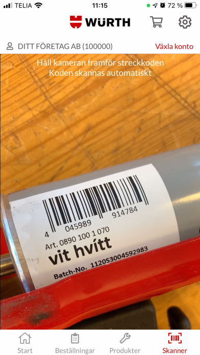Würth Svenska AB Screenshot