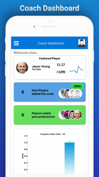 College Tennis App Screenshot