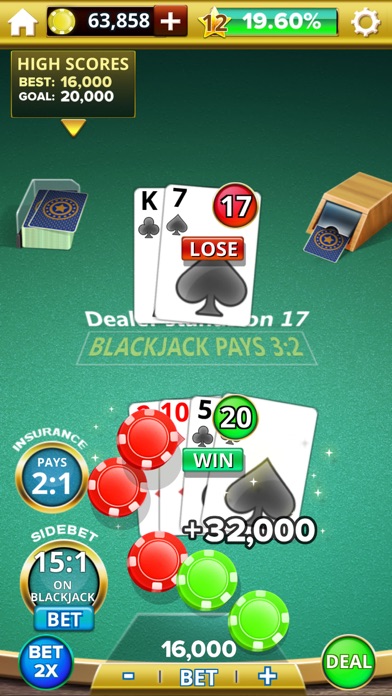Blackjack 21 Casino Royale fun Screenshot