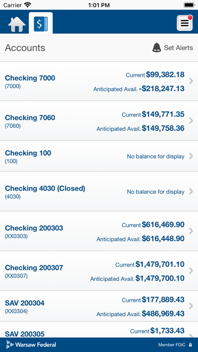 Warsaw Federal Business Mobile Screenshot