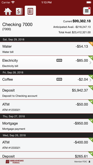 Farmers and Mechanics Business Screenshot