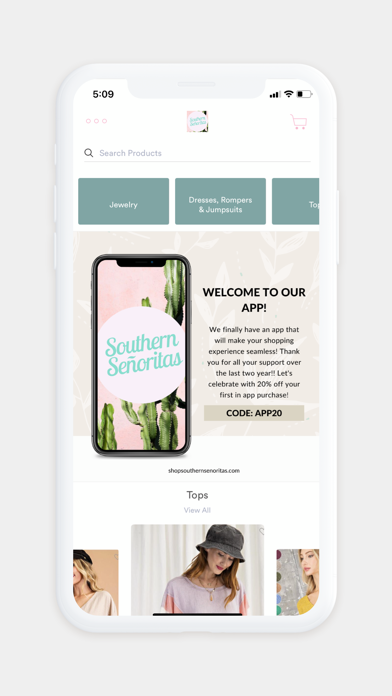 Shop Southern Senoritas Screenshot