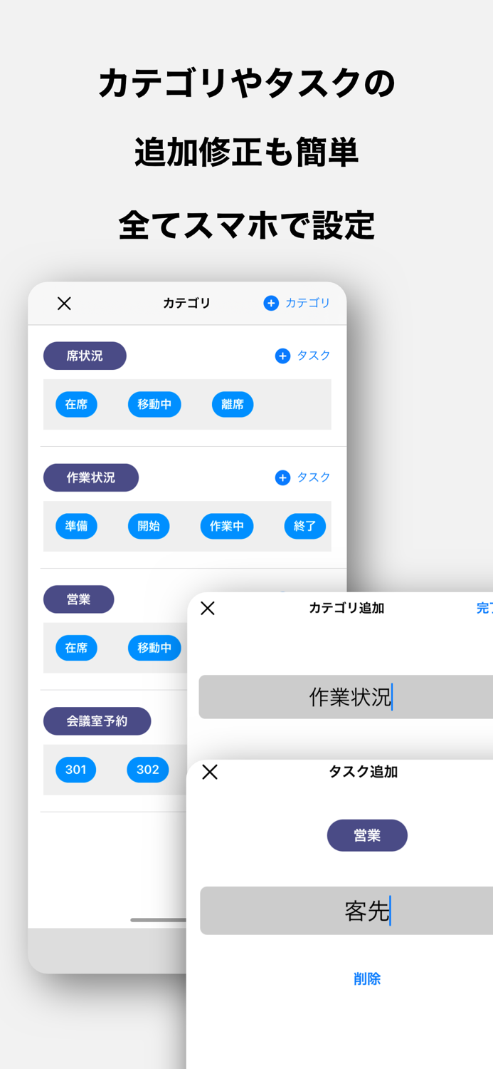 チーム行動管理 -状況をシェアして仕事はかどる-
