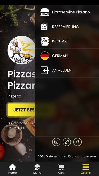 Pizzaservice Pizzano Screenshot 2 - AppWisp.com Pizzaservice Pizzano Screenshot 2 - AppWisp.com