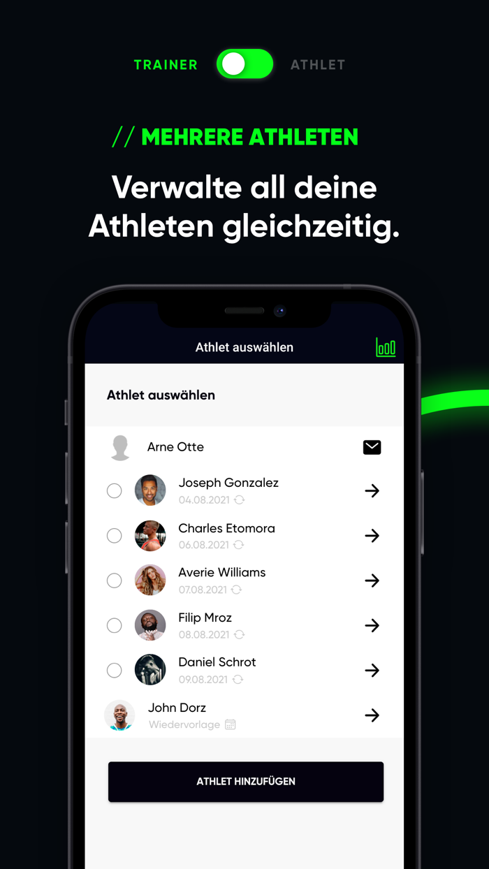 onspot Trainer / Athlet App