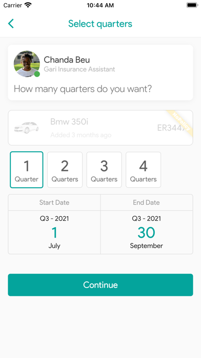 Gari Motor Insurance Screenshot