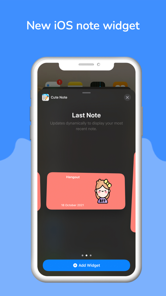 CuteNote Stickers and Widget