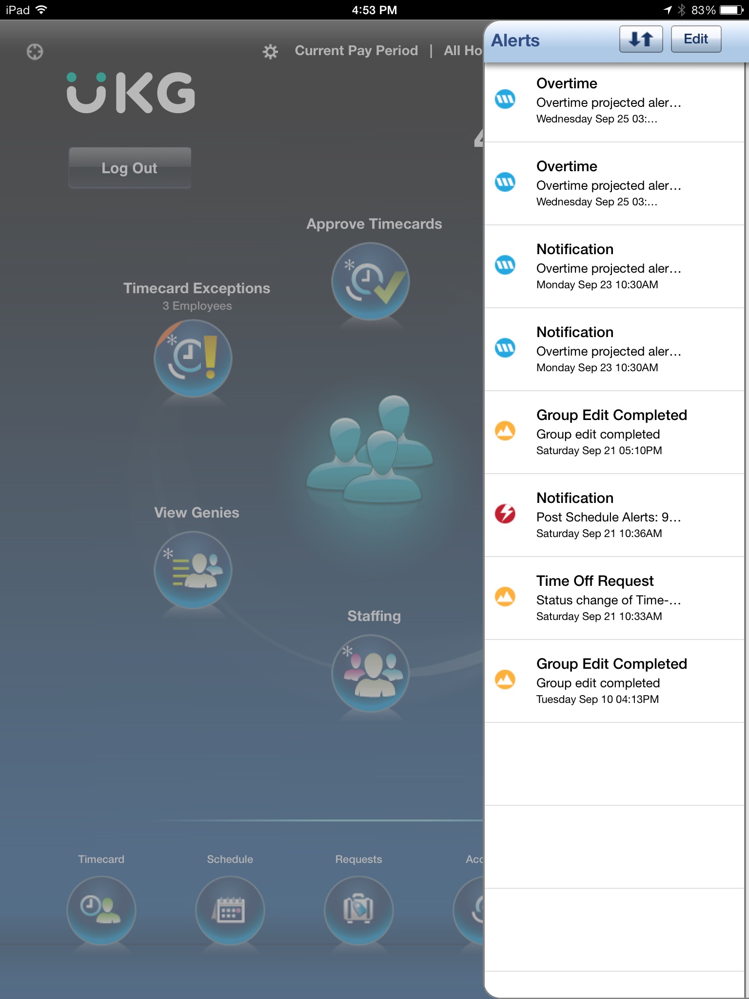 UKG Workforce Central Tablet screenshot 4