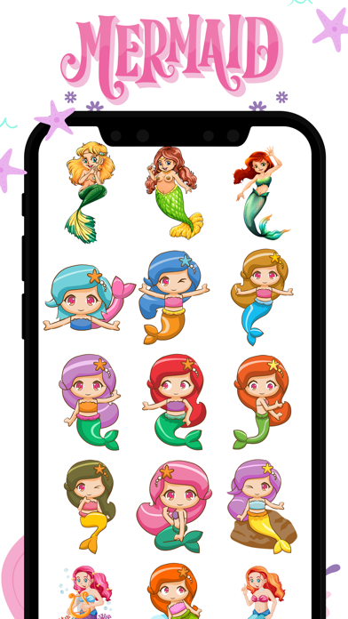 Pretty Mermaid Stickers Screenshot