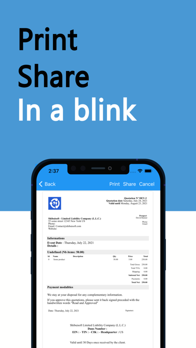 PragmaQuote: Quotes & Invoices Screenshot