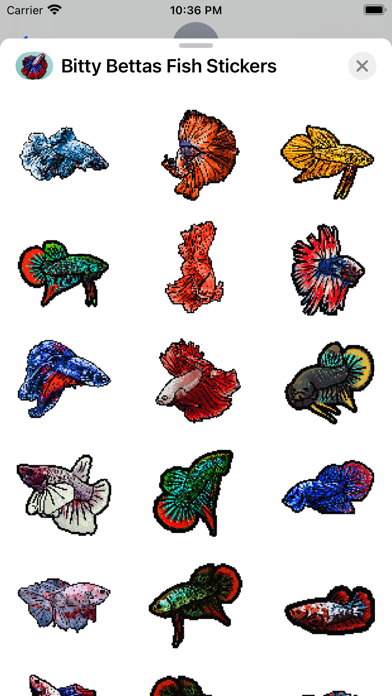 Bitty Bettas Fish Stickers Screenshot