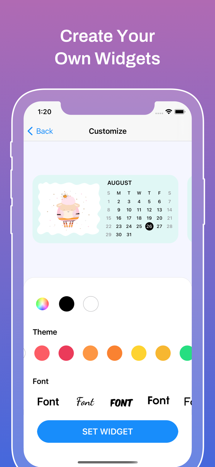 Date Today Date Widget