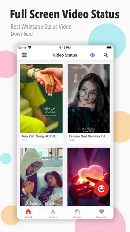 Game screenshot Full Screen Video Status mod apk