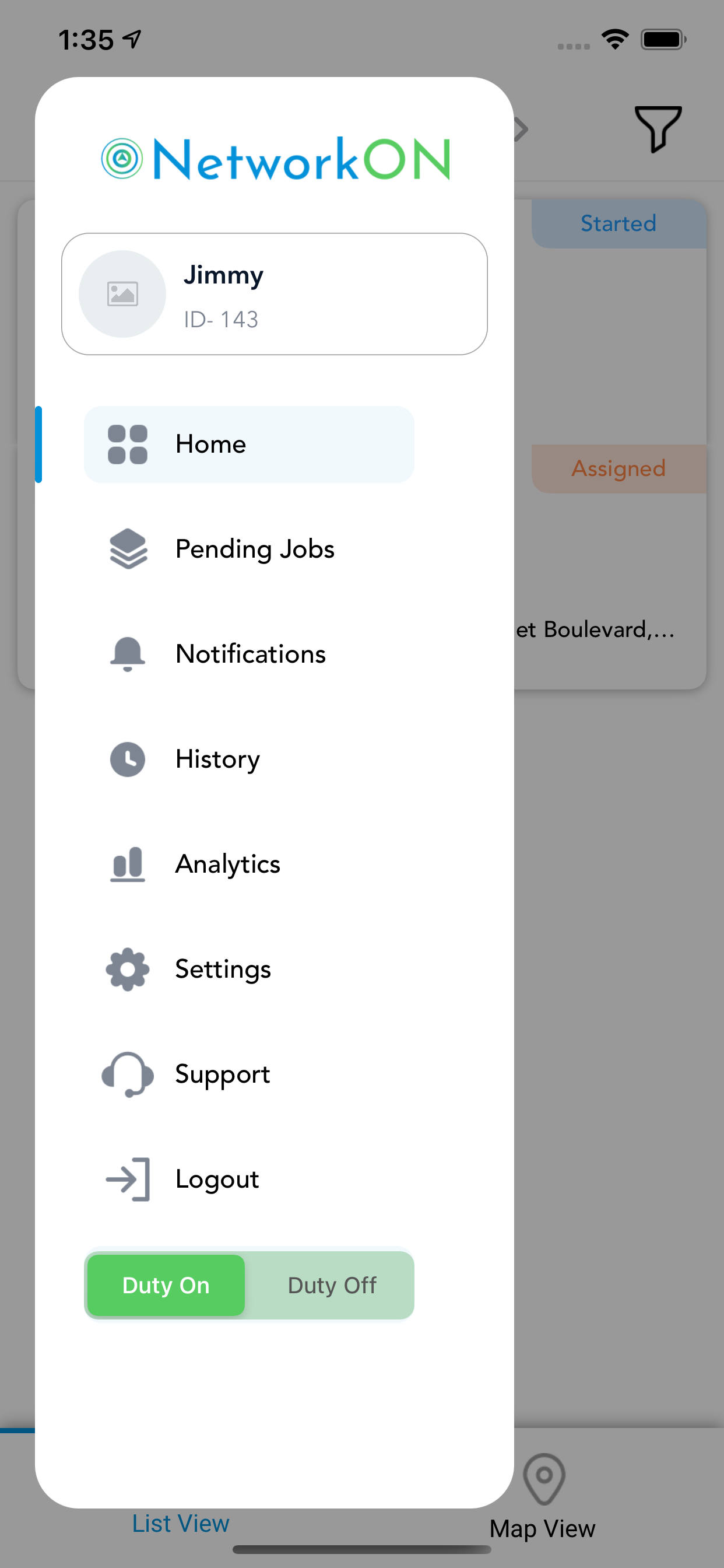 NetworkON Agent App