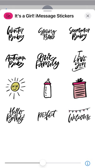It's a Girl! iMessage Stickers Screenshot