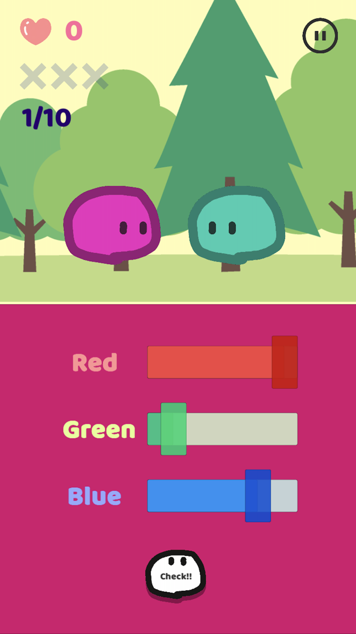 RGB color matching game - COLO