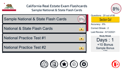 CA Real Estate Exam Flashcards Screenshot