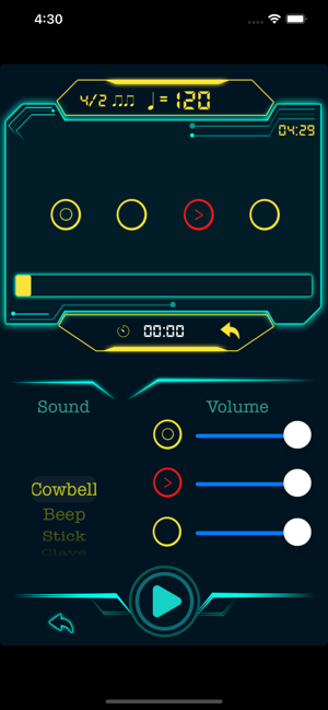 Snímek obrazovky TempoHero Pro Metronome