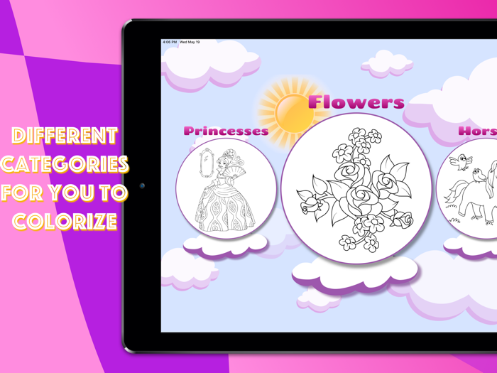 Girls Coloring Book Draw on go