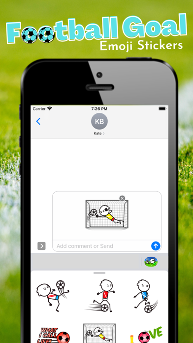 Football Goal Emoji Stickers Screenshot 1 - AppWisp.com Football Goal Emoji Stickers Screenshot 1 - AppWisp.com