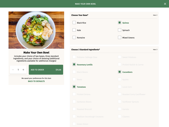 Forage Kitchen iPad screenshot 4 - Food & Drink app