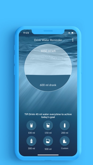 Water Reminder App Screenshot