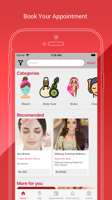 BookMySpot Salon Booking App Screenshot