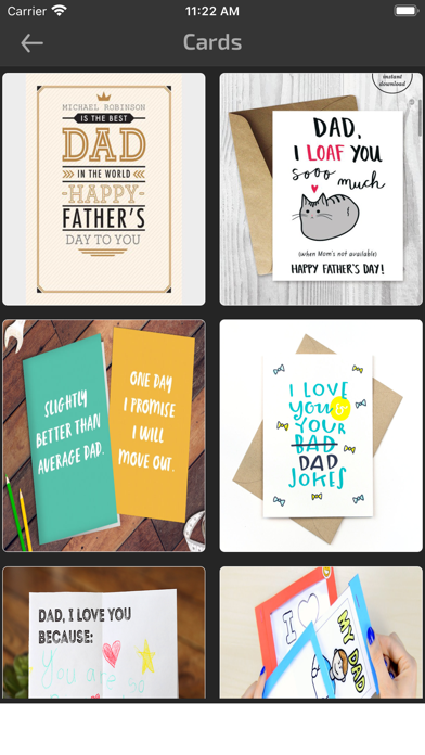 Fathers Day Wishes Frame Cards Screenshot