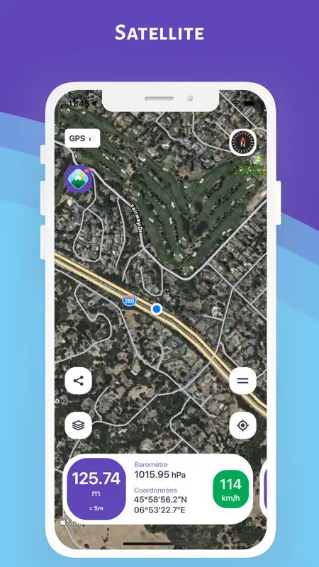 Altimètre: GPS, Peak, Boussole screenshot 6 of 7
