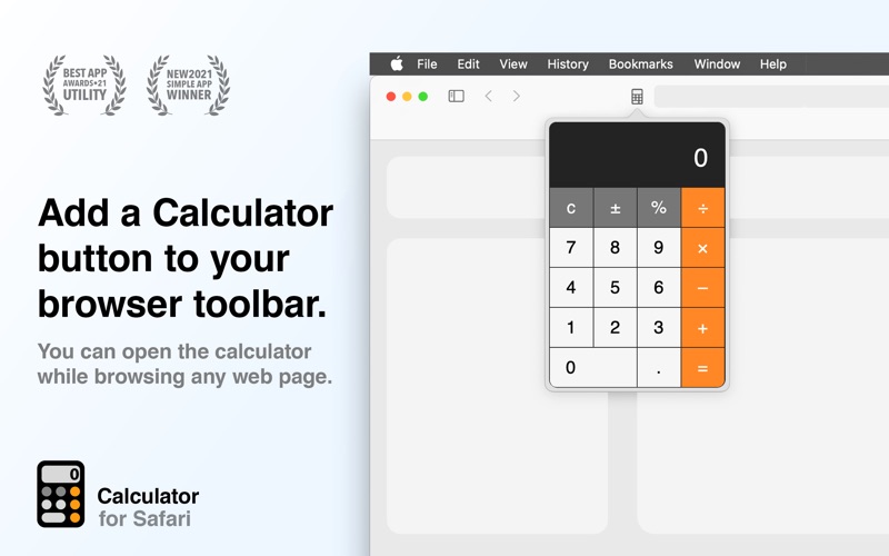 Screenshot #1 pour Calculatrice pour Safari
