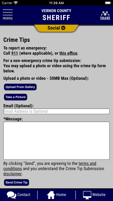 Vernon County Missouri Sheriff Screenshot