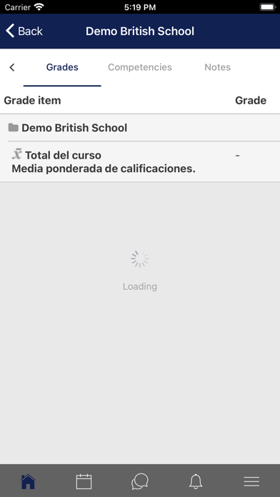 Campus Virtual British School Screenshot