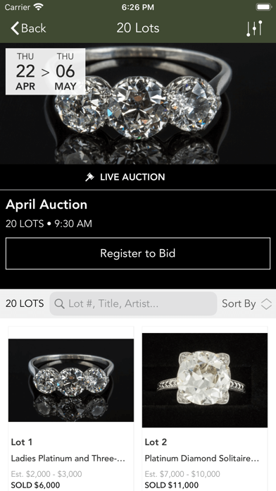 Cottone Auctions Screenshot