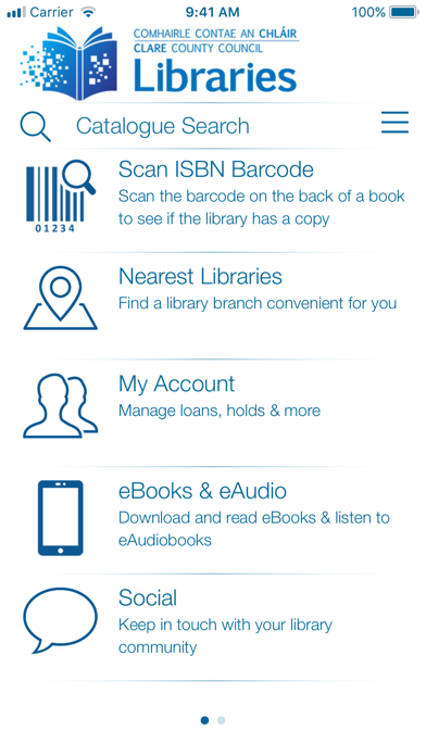 Clare County Library Screenshot