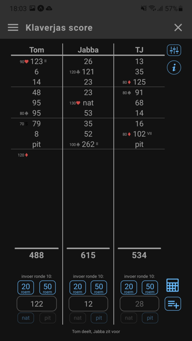 Klaverjas-Score Screenshot