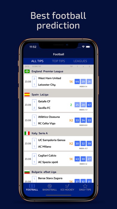 Football Predictions Betting Screenshot