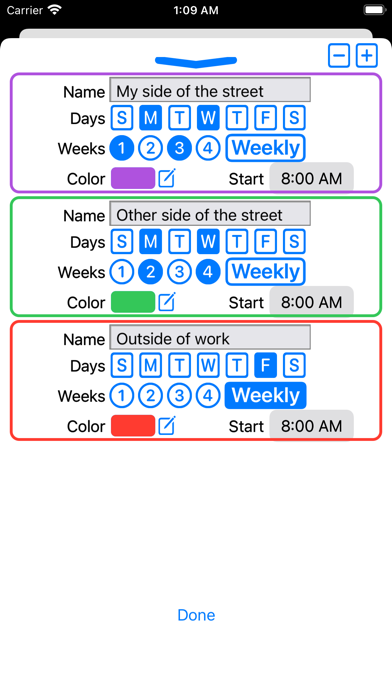 Sweeping Reminders Screenshot