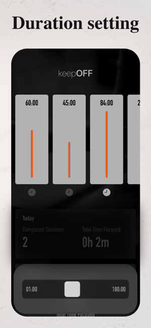 ‎keepOFF (stress-free timer) Screenshot