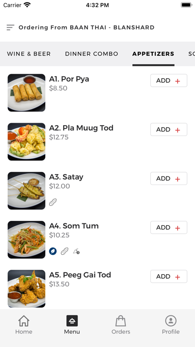 BAAN THAI WOK AND BAR Screenshot