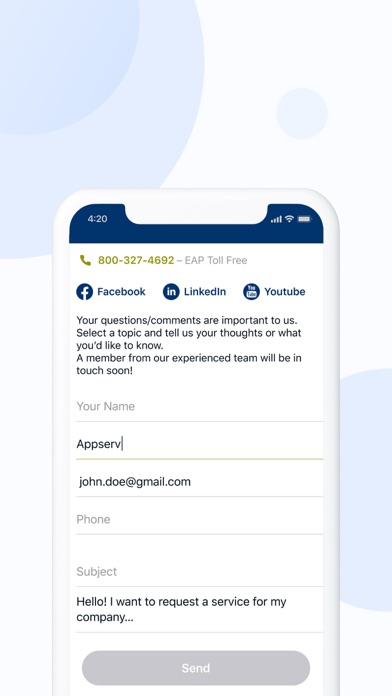 Employee & Family Resources Screenshot
