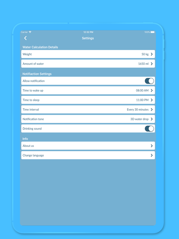 Screenshot #5 pour Water Reminder App