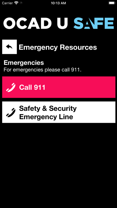OCAD U Safe Screenshot