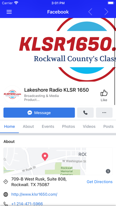 KLSR 1650 Lake Shore Radio Screenshot