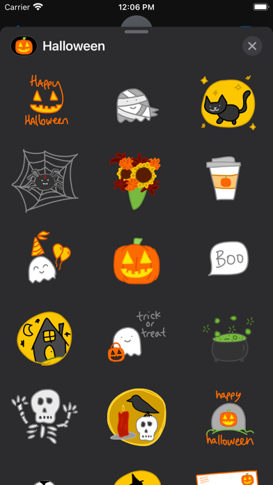 Halloween Stickers Cute Emoji Screenshot